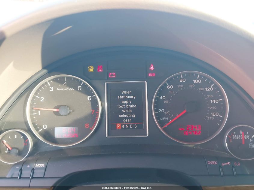 2008 Audi A4 3.2 VIN: WAUDH78E58A061799 Lot: 43680889