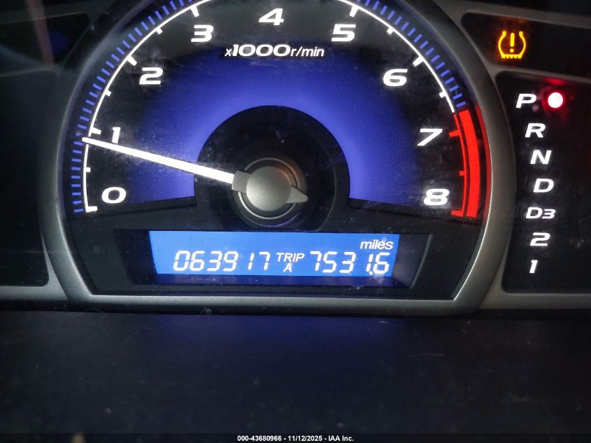 2009 Honda Civic Lx VIN: 2HGFA16509H544718 Lot: 43680966