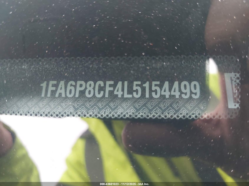 2020 Ford Mustang Gt Premium Fastback VIN: 1FA6P8CF4L5154499 Lot: 43681023