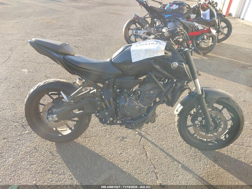 2022 Yamaha Mt07 VIN: JYARM32E3NA005910 Lot: 43681027