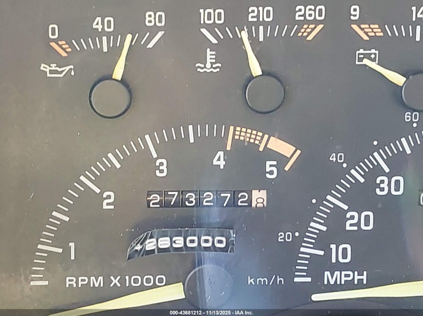 1993 GMC Sierra C1500 VIN: 2GTEC19K3P1530260 Lot: 43681212