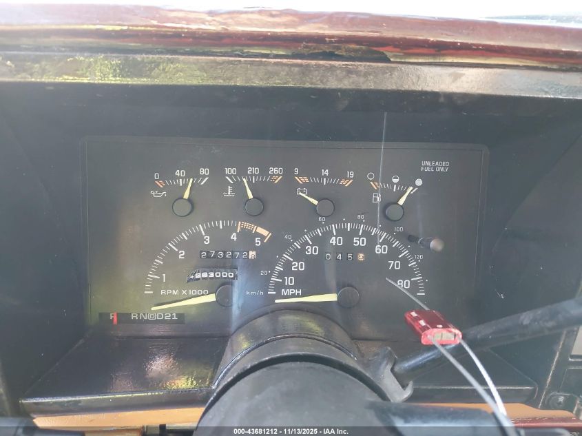 1993 GMC Sierra C1500 VIN: 2GTEC19K3P1530260 Lot: 43681212