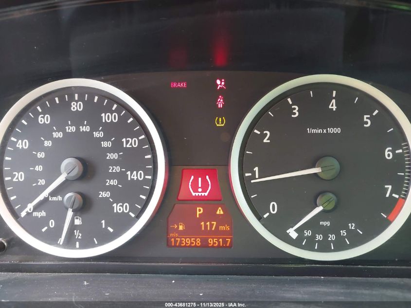 2007 BMW 530I VIN: WBANE735X7CM44239 Lot: 43681275