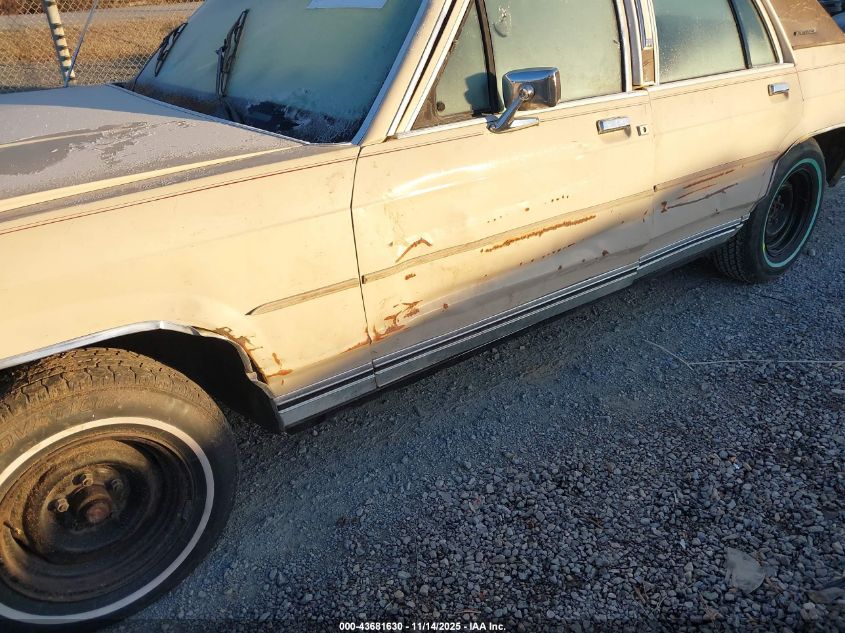 1985 Mercury Grand Marquis VIN: 2MEBP95F9FX615581 Lot: 43681630