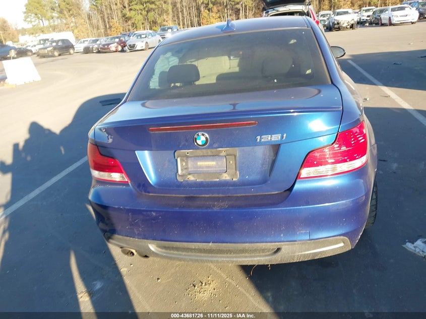 2009 BMW 135I VIN: WBAUC73599VK80717 Lot: 43681726