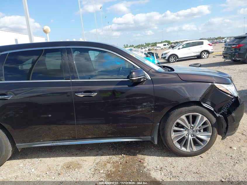 2017 Acura Mdx Technology Package VIN: 5FRYD3H57HB006320 Lot: 43681773