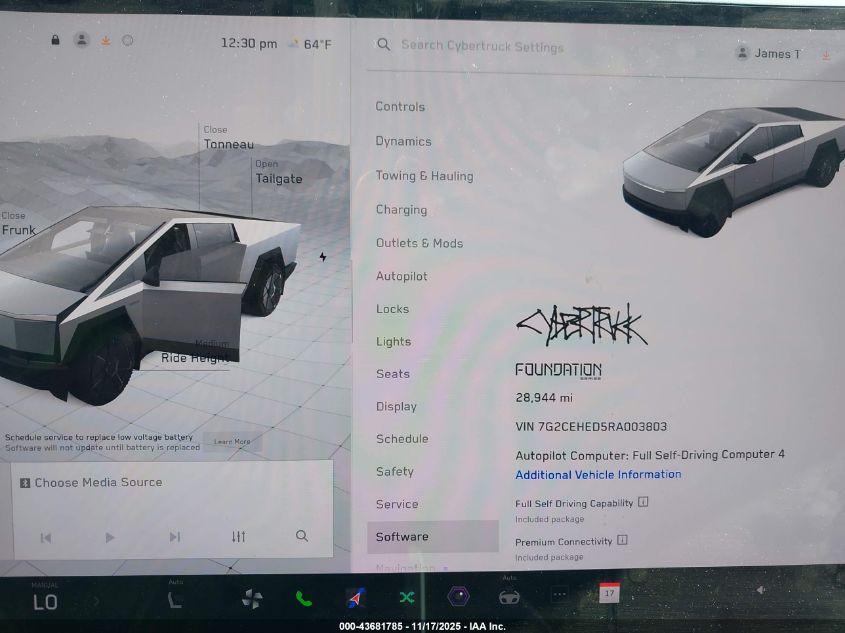 2024 Tesla Cybertruck All-Wheel Drive VIN: 7G2CEHED5RA003803 Lot: 43681785