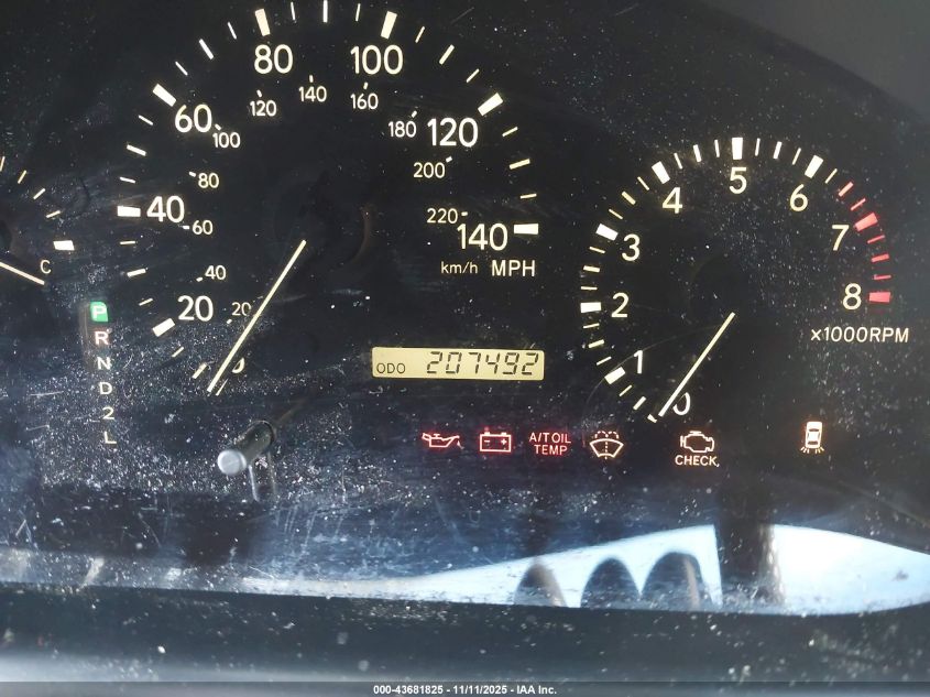 2000 Lexus Rx 300 VIN: JT6HF10U9Y0127634 Lot: 43681825