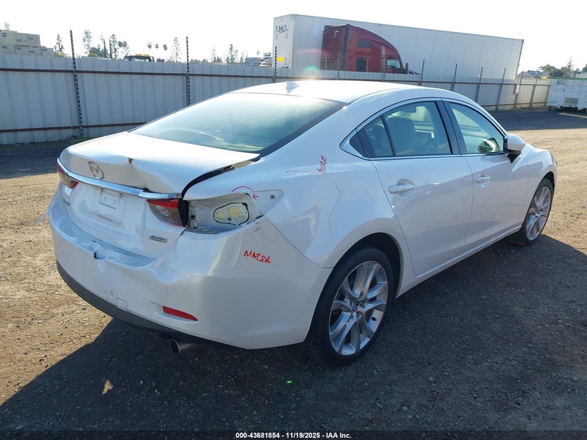 Vin: jm1gj1v51g1461704, lot: 44177117, mazda mazda6 i touring 20164