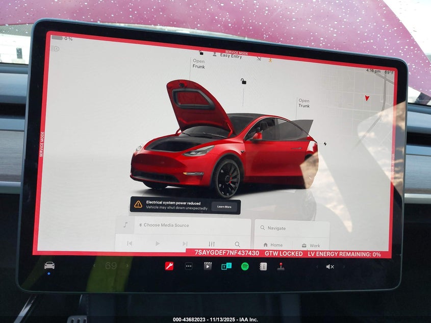 2022 Tesla Model Y Performance Dual Motor All-Wheel Drive VIN: 7SAYGDEF7NF437430 Lot: 43682023