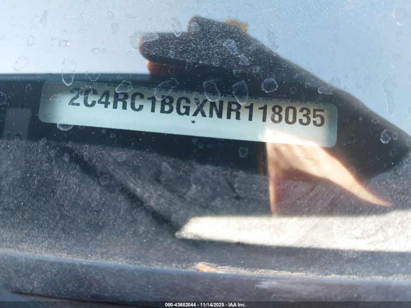 2022 Chrysler Pacifica Touring L VIN: 2C4RC1BGXNR118035 Lot: 43682044