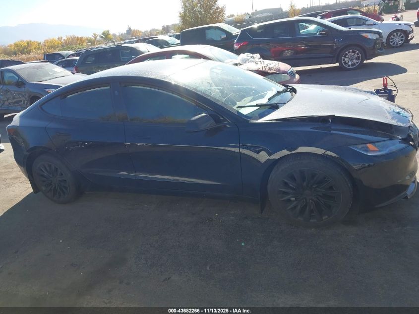 2025 Tesla Model 3 Long Range All-Wheel Drive VIN: 5YJ3E1EB3SF889041 Lot: 43682266