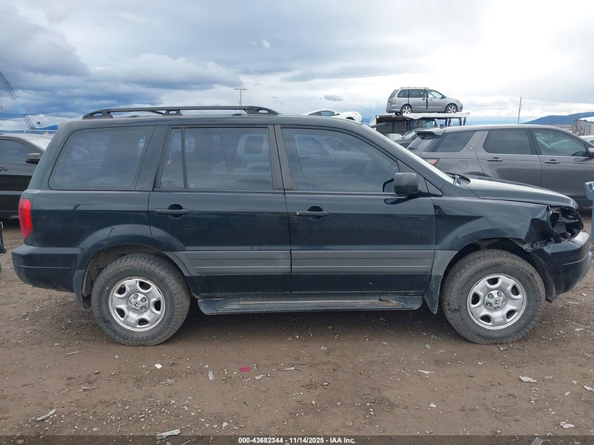 2005 Honda Pilot Lx VIN: 2HKYF18175H571452 Lot: 43682344