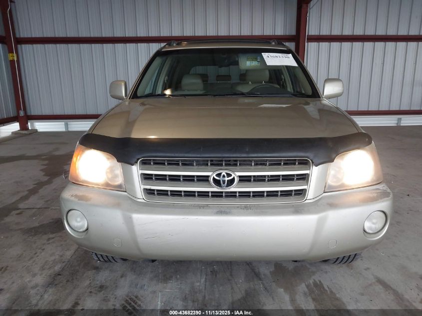 2003 Toyota Highlander Limited V6 VIN: JTEGF21A030110949 Lot: 43682390