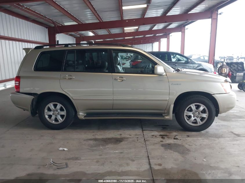 2003 Toyota Highlander Limited V6 VIN: JTEGF21A030110949 Lot: 43682390