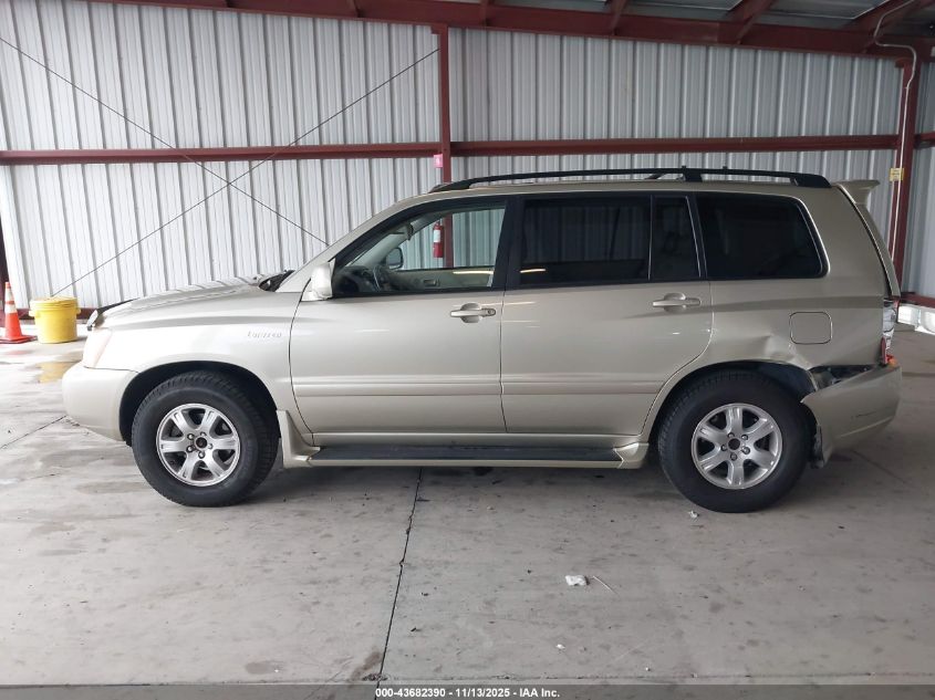 2003 Toyota Highlander Limited V6 VIN: JTEGF21A030110949 Lot: 43682390