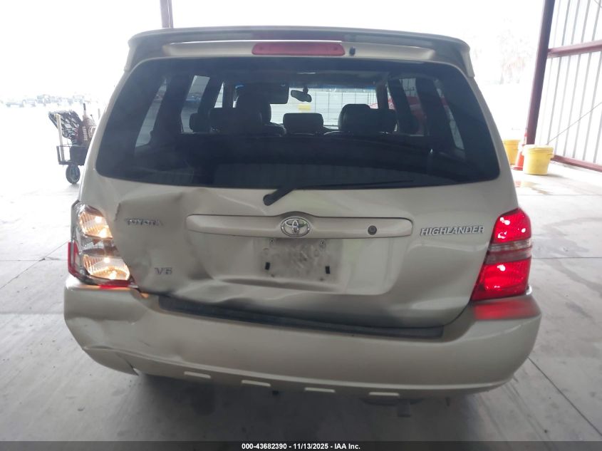 2003 Toyota Highlander Limited V6 VIN: JTEGF21A030110949 Lot: 43682390