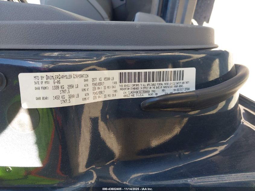 2006 Jeep Grand Cherokee Laredo VIN: 1J4GR48K36C350080 Lot: 43682405