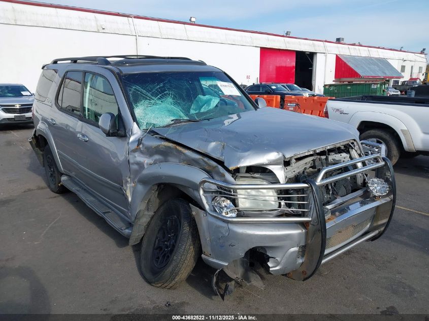 2002 Toyota Sequoia Limited V8 VIN: 5TDBT48A82S093936 Lot: 43682522