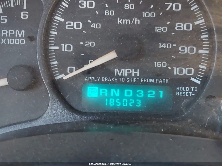 2001 Chevrolet Silverado 1500Hd Ls VIN: 1GCGC13U41F184495 Lot: 43682540