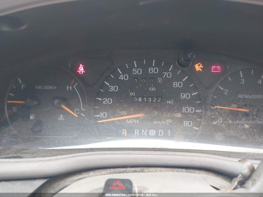 1996 Mercury Sable Gs VIN: 1MELM50UXTG631625 Lot: 43682734