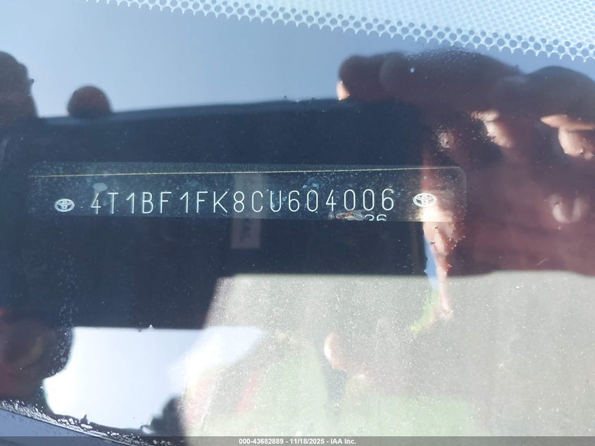 4T1BF1FK8CU604006 2012 TOYOTA CAMRY photo no. 9