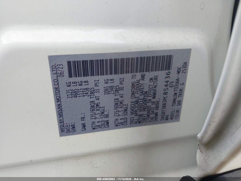 5N1BT3BB3PC854436 2023 NISSAN ROGUE photo no. 4