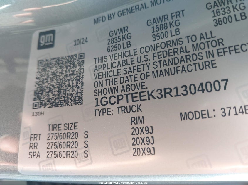 1GCPTEEK3R1304007 2024 CHEVROLET COLORADO photo no. 9