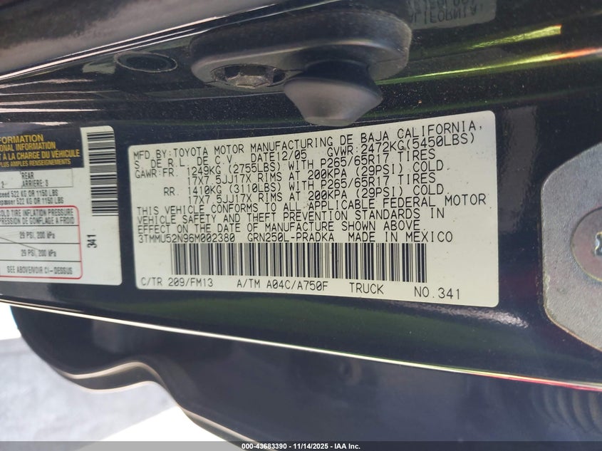 3TMMU52N96M002380 2006 TOYOTA TACOMA photo no. 9