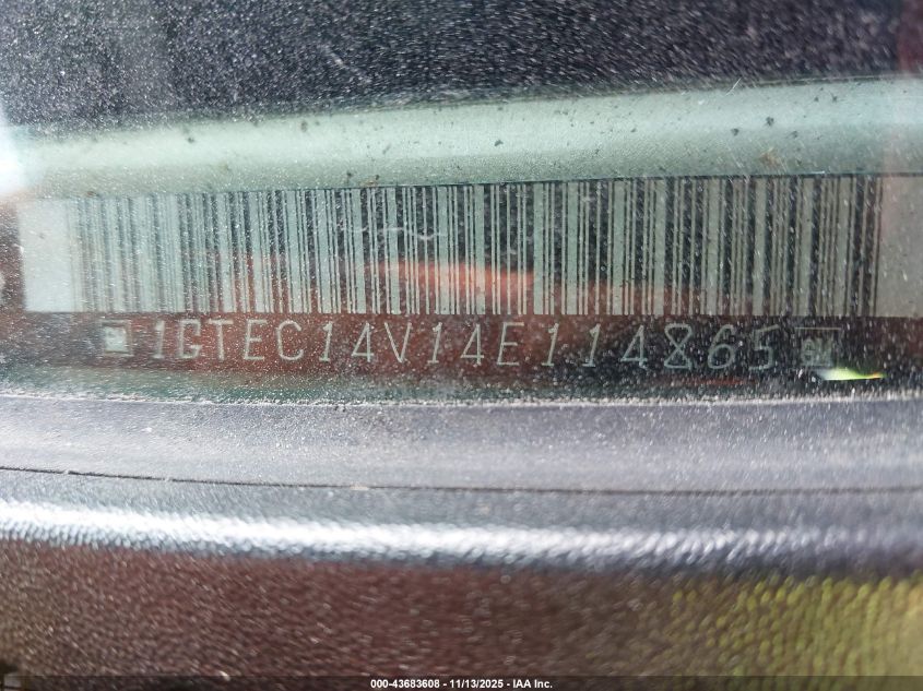 2004 GMC Sierra 1500 Work Truck VIN: 1GTEC14V14E114865 Lot: 43683608