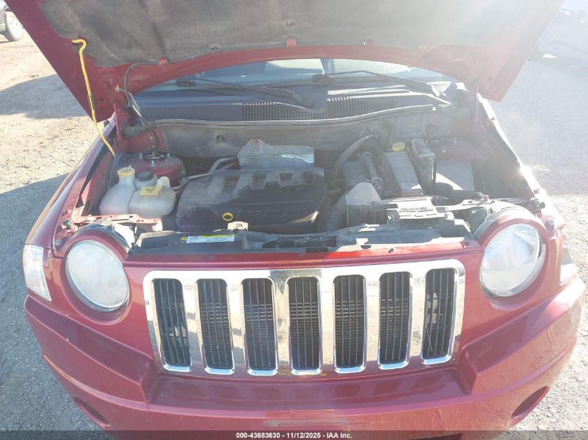 2008 Jeep Compass Sport VIN: 1J8FF47W08D780136 Lot: 43683630