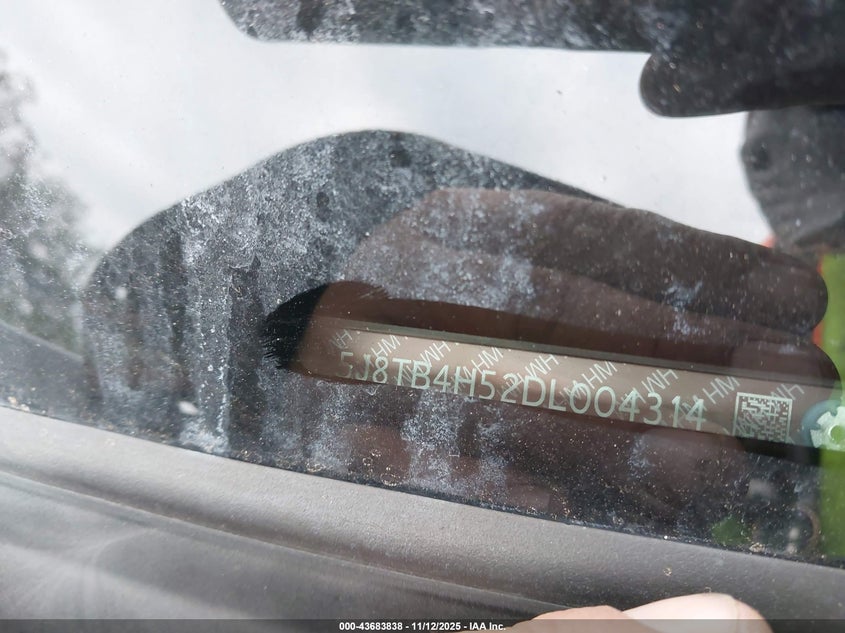 2013 Acura Rdx VIN: 5J8TB4H52DL004314 Lot: 43683838