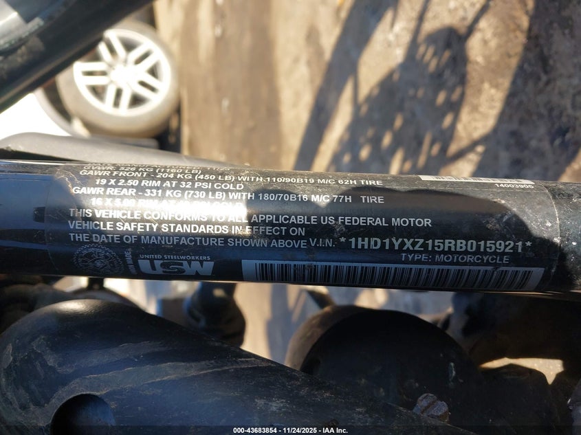 2024 Harley-Davidson Fxlrst VIN: 1HD1YXZ15RB015921 Lot: 43683854
