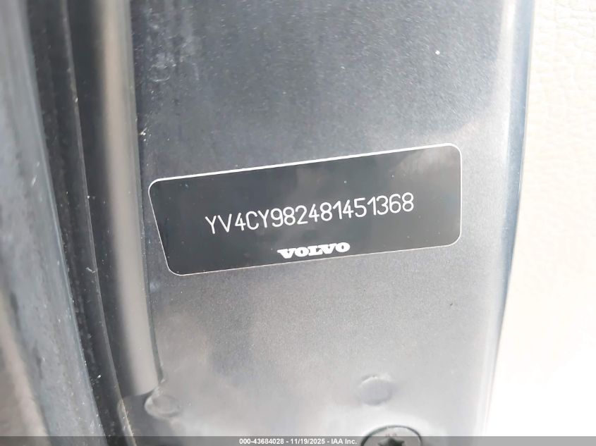 2008 Volvo Xc90 3.2 VIN: YV4CY982481451368 Lot: 43684028