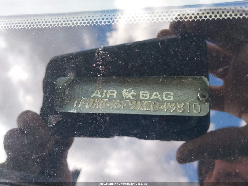 1999 Ford F-450 Lariat/Xl/Xlt VIN: 1FDXF46F9XEB49810 Lot: 43684117