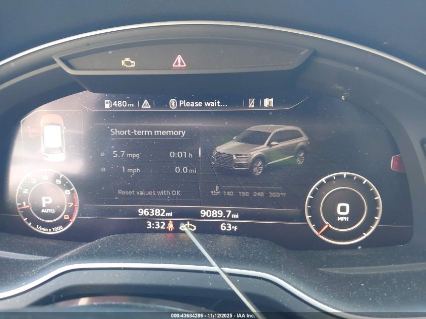 2018 Audi Q7 3.0T Premium VIN: WA1VAAF73JD013472 Lot: 43684286