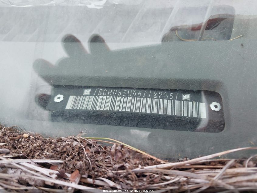 2006 Chevrolet Express Work Van VIN: 1GCHG35U661182351 Lot: 43684393