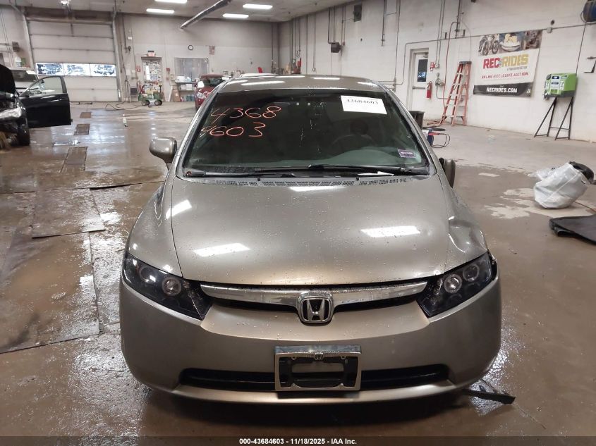 2008 Honda Civic Lx VIN: 2HGFA16518H313129 Lot: 43684603