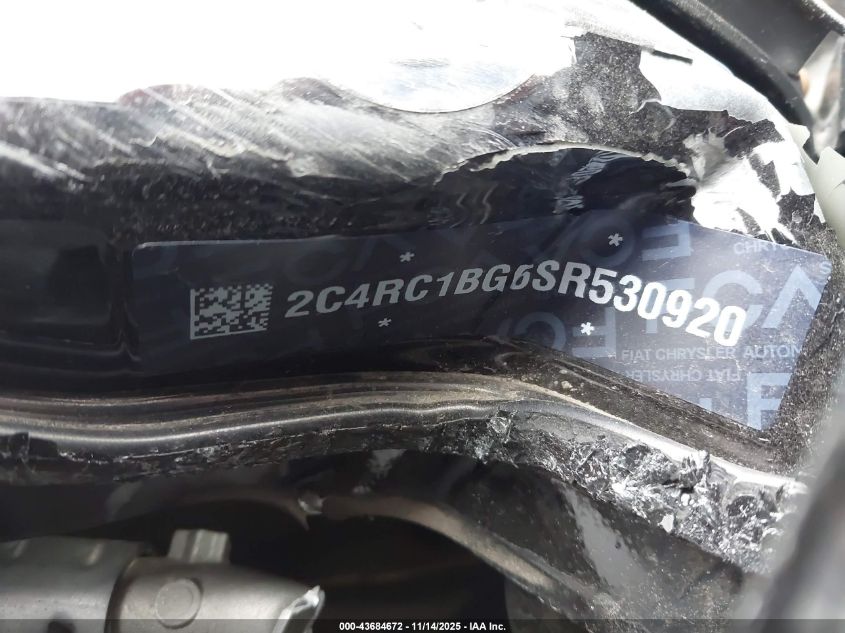 2025 Chrysler Pacifica Select VIN: 2C4RC1BG6SR530920 Lot: 43684672