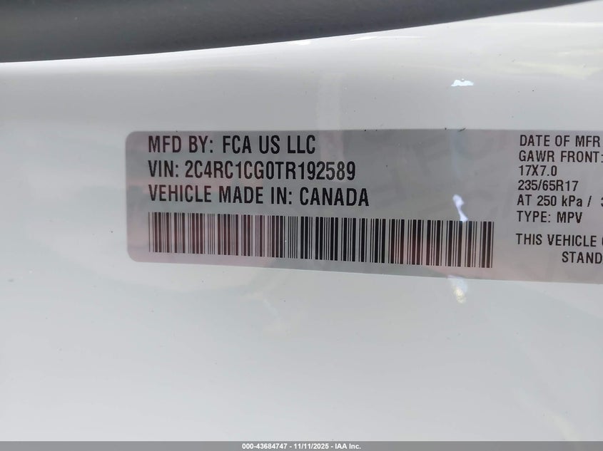 2C4RC1CG0TR192589 2026 CHRYSLER VOYAGER photo no. 5