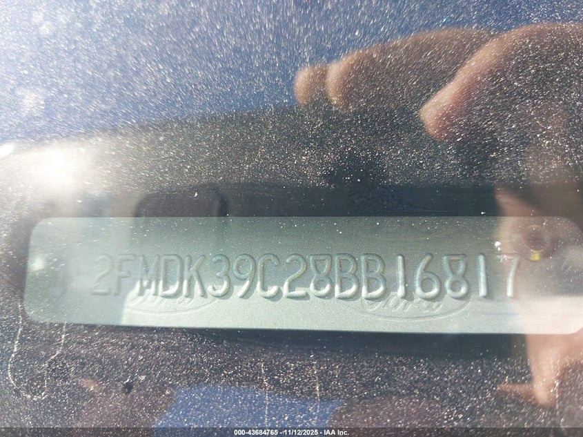 2008 Ford Edge Limited VIN: 2FMDK39C28BB16817 Lot: 43684765