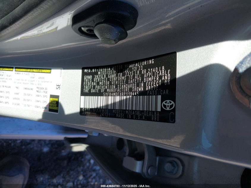 5YFB4MDEXRP119445 2024 TOYOTA COROLLA photo no. 9