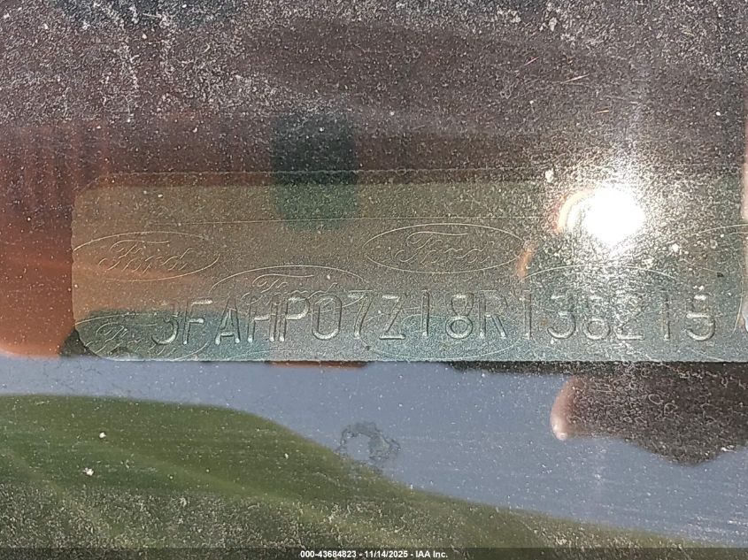 2008 Ford Fusion Se VIN: 3FAHP07Z18R138215 Lot: 43684823