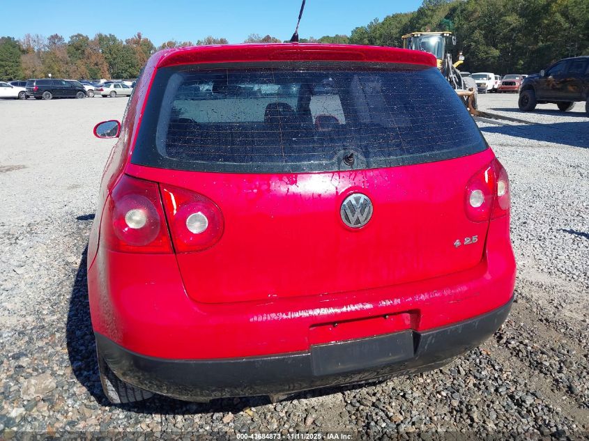 2007 Volkswagen Rabbit 2-Door VIN: WVWAR71K77W224845 Lot: 43684873