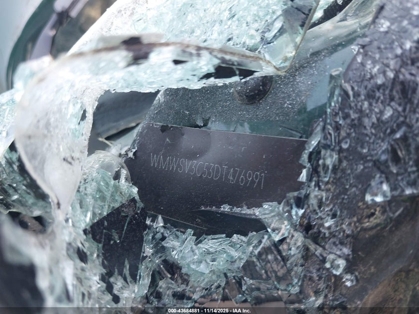 2013 Mini Hardtop Cooper S VIN: WMWSV3C53DT476991 Lot: 43684881