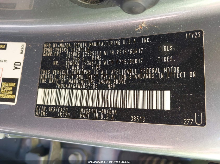 2022 TOYOTA COROLLA CROSS LE - 7MUCAAAGXNV037109