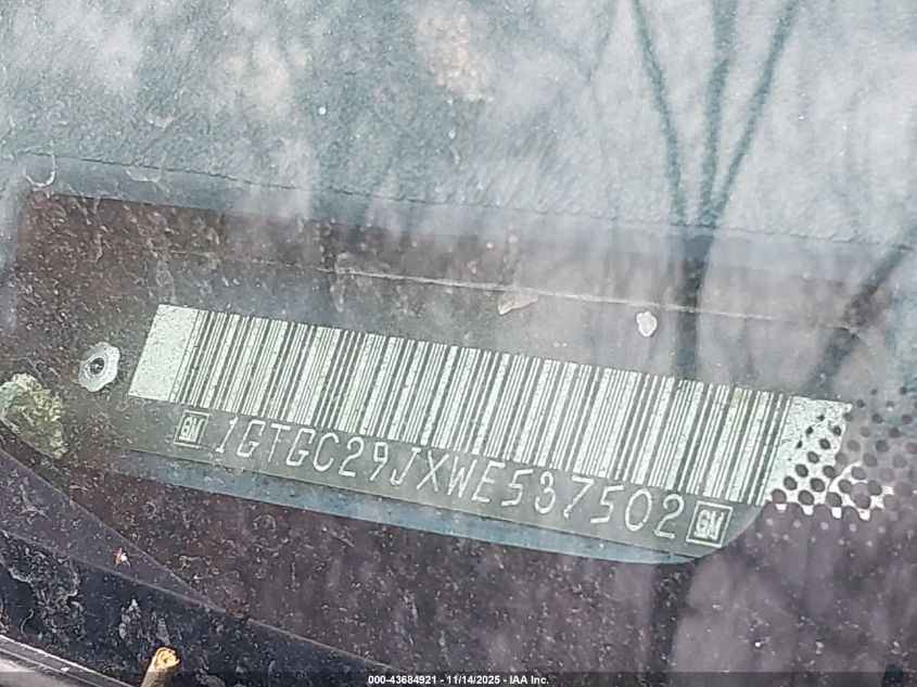 1998 GMC Sierra 2500 Sl VIN: 1GTGC29JXWE537502 Lot: 43684921