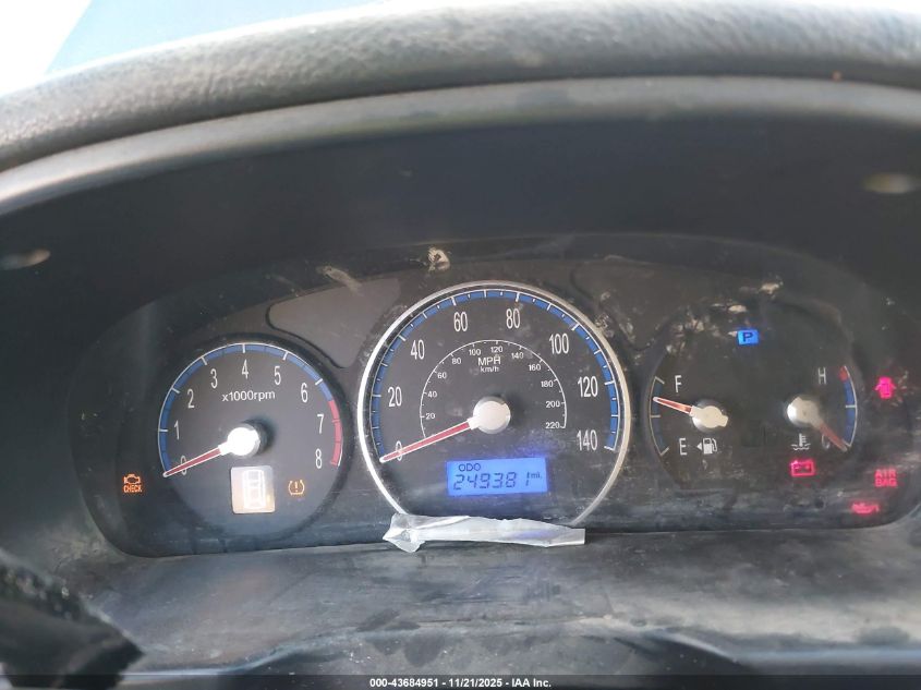 2008 Hyundai Santa Fe Gls VIN: 5NMSG13D48H216258 Lot: 43684951