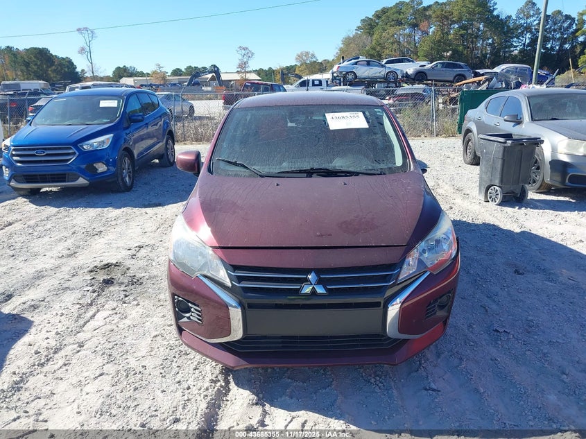 2022 Mitsubishi Mirage Es VIN: ML32AUHJ6NH000879 Lot: 43685355