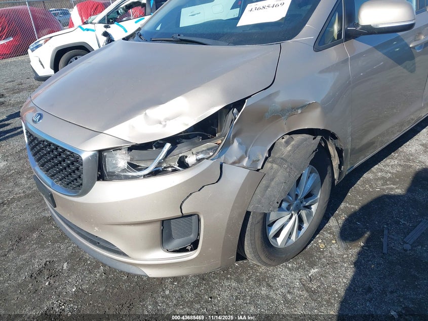 2016 Kia Sedona Lx VIN: KNDMB5C16G6199947 Lot: 43685469